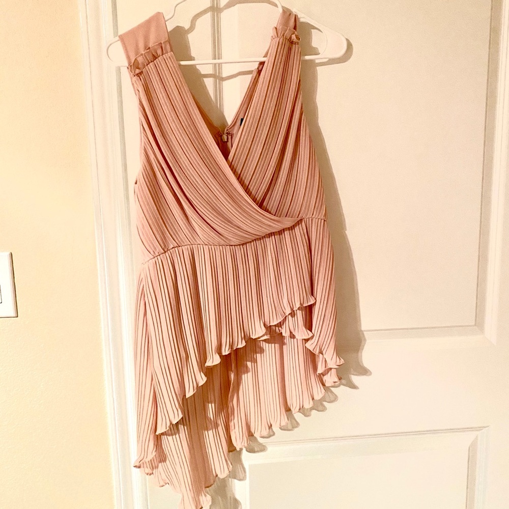 NEW! BCBGMaxazaria asymmetric top in soft pink